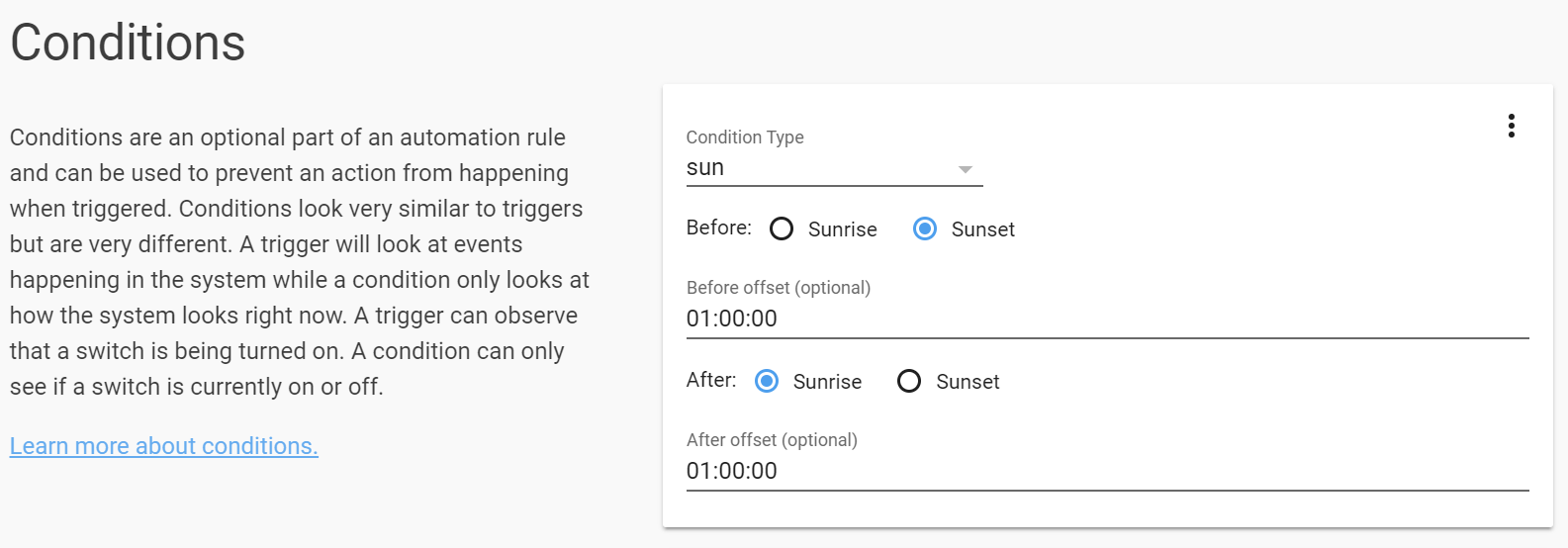 Condition Example