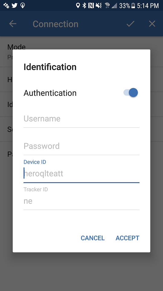 Identification Setup